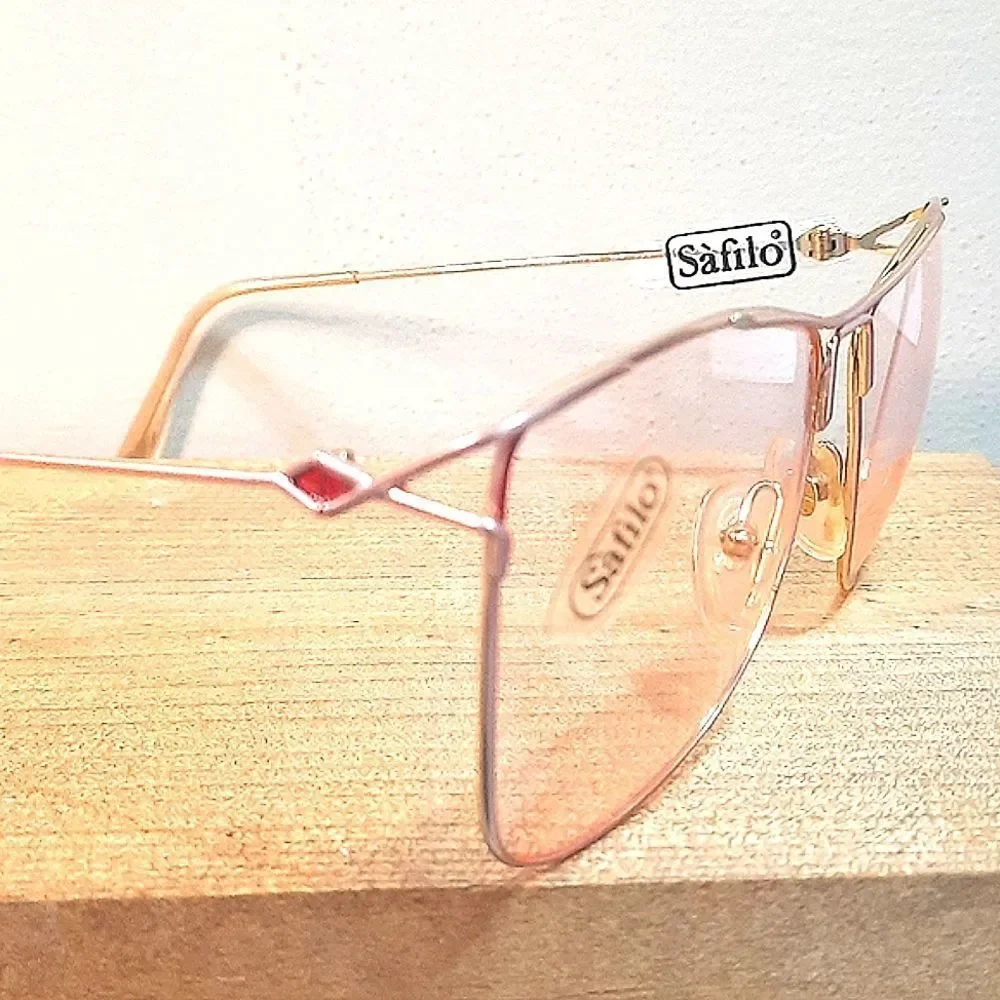 Authentically VINTAGE Rx'able Eyeglass Frame, Safilo women big glasses 59-14-140 - Picture 6 of 7
